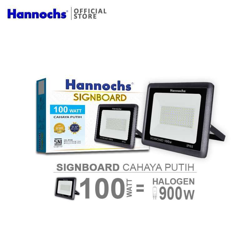 Lampu Sorot / Tembak Hannochs Signboard 100W LED Bergaransi