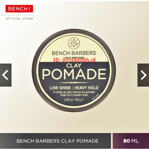 Fix Professional Clay Pomade Bench Barbers Premium 80g Import ORIGINAL