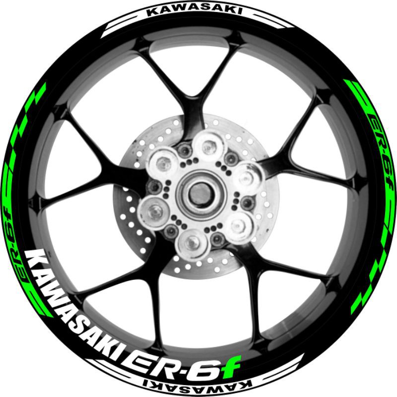 Sticker velg motor  kawasaki Er6F motogp bisa custom Er6N all motor sport