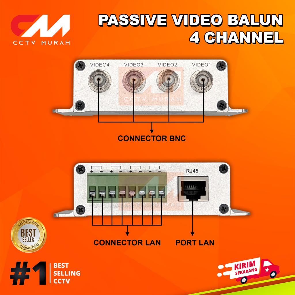 BALUN PASSIVE 4CH AHD UP TO 5MP