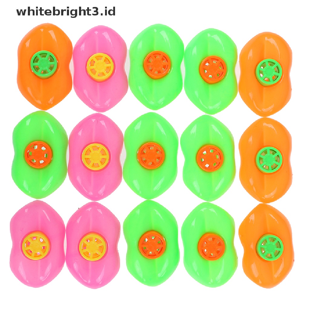 (whitebright3.id) 15pcs Peluit Bibir Bahan Plastik Untuk Pesta Ulang Tahun Anak