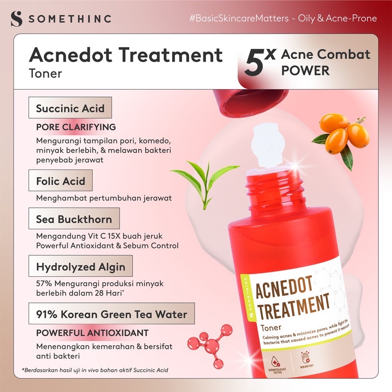 SOMETHINC ACNE DOT MOISTURZER FACE WASH ACNE SPOT TONER