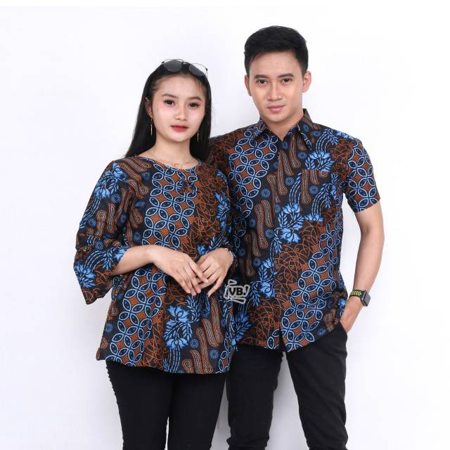  BAJU  BATIK  COUPLE MODERN Monalisa Genes MERAH BIRU  TOSCA  