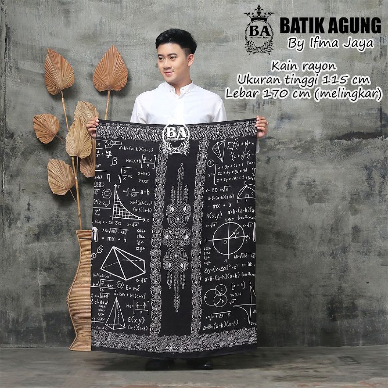 KAIN SARUNG MOTIF MATH MATIMATIKA MACH REMAJA WANITA SARUNG BATIK SANTRI PUTRI UNTUK SERAGAM PONDOK