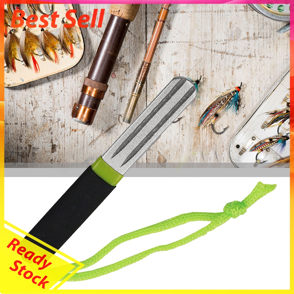 Portable Outdoor Fishing Hook Sharpener File Frosted Grinder Fishing Tackle