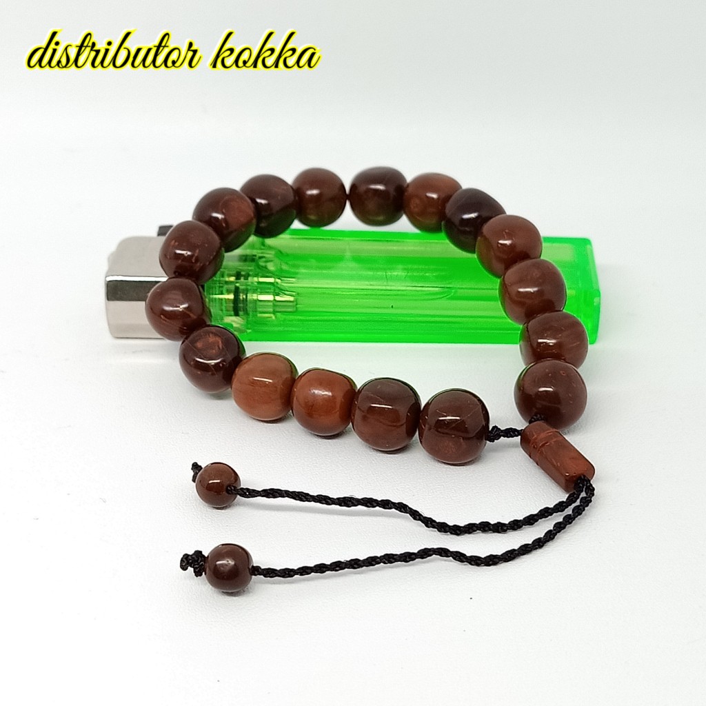 ( SUPER MURAH ) Gelang Kokka kaukah bulat 10 mm coklat