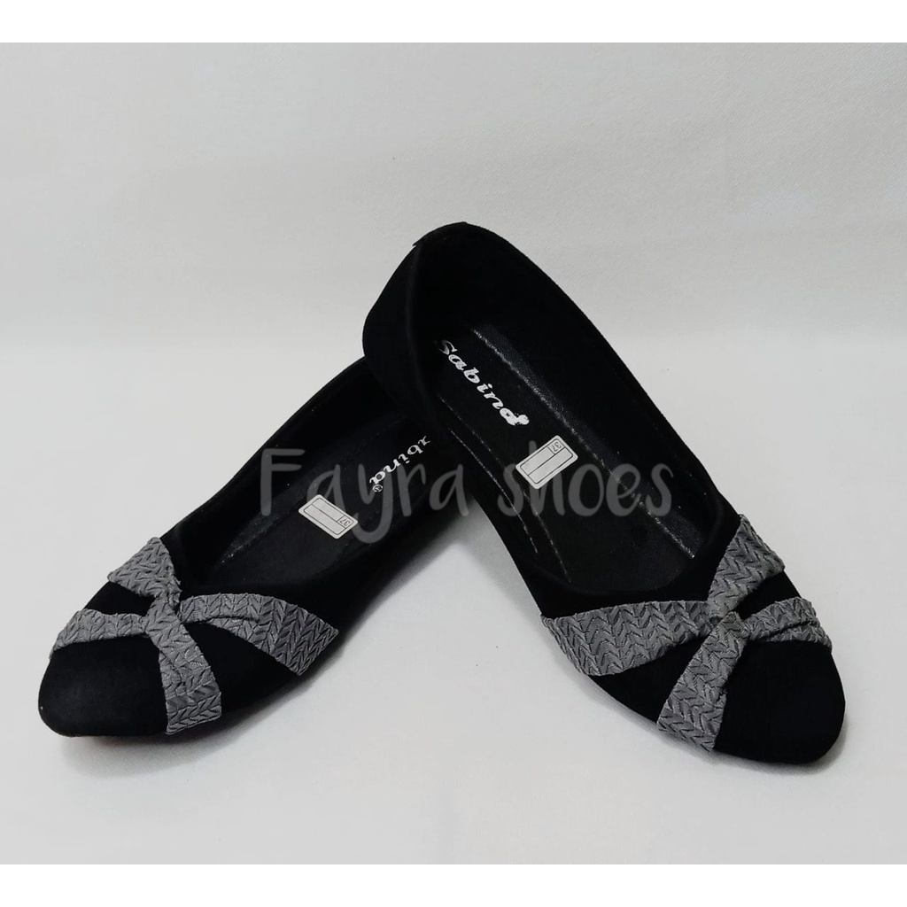 Sepatu Cewek Murah flatshoes Wanita Terbaru Balet Sol Karet Variasi Dixie Silang