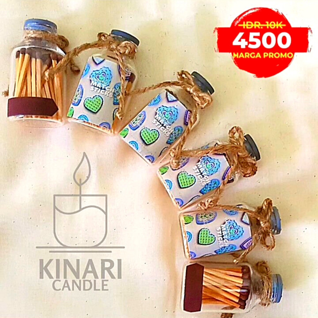 korek api kayu aesthetic/ matches/ Korek Jess/ matches in a jar/ matches aesthetic by KINARI Candle