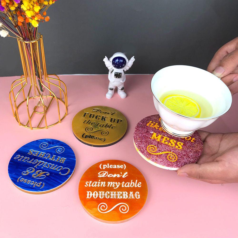 Preva Coaster Cetakan Kreatif DIY Anti-Melepuh Insulated Tatakan Coffee Pad Epoxy Resin