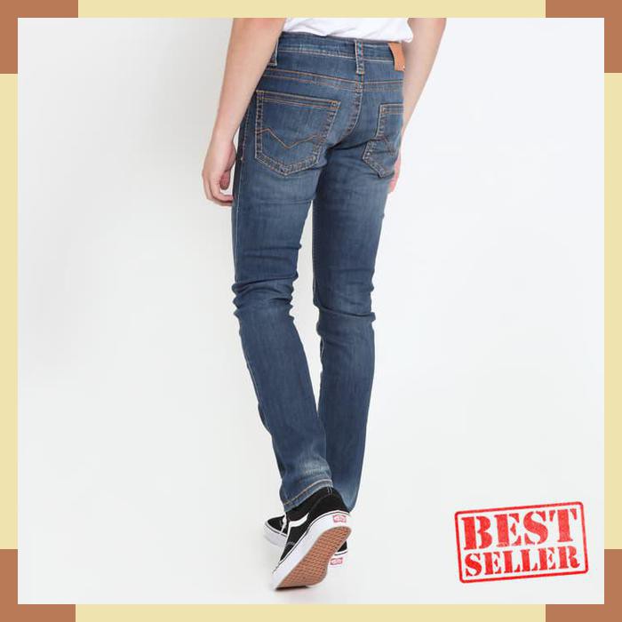 Promo ENERGIE Jeans Pria Original - Kent Jeans Slim Fit - Biru- 29