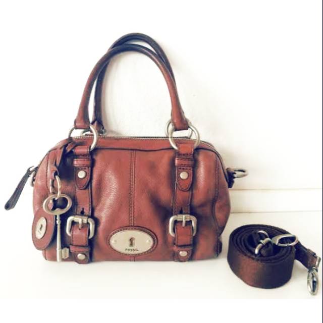 Fossil maddox satchel espresso small (preloved fossil / fossil second)