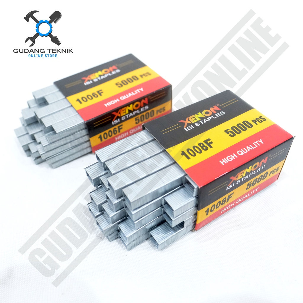 Refill Isi Staple Gun XENON 1006F 1008F 5000pcs / Alat Staples Tembak Heckter Hekter model U 6mm 8mm