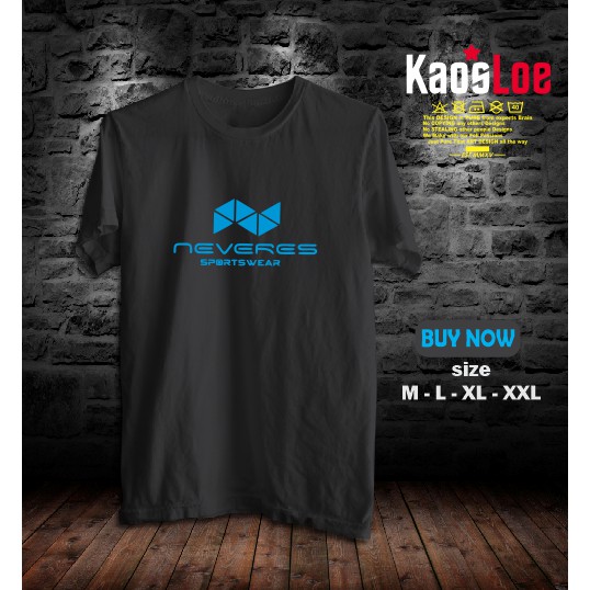 Kaos Baju Pria Neveres logo Keren Kaos Distro - Kaosloe