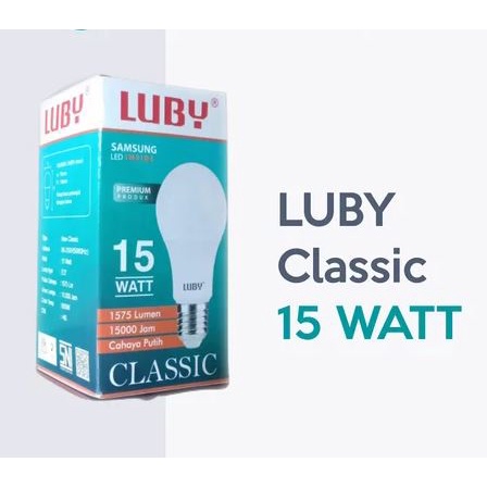 LUBY Lampu Led Classic 5w 7w 9w 12w 15w 18w 24w Sinar Putih 6500K Cool Day light Bohlam SNI Super Terang Bergaransi Kualitas Premium Original 5watt 7wat 9watt 12watt 15watt 18watt 24watt Termurah Harga Grosir