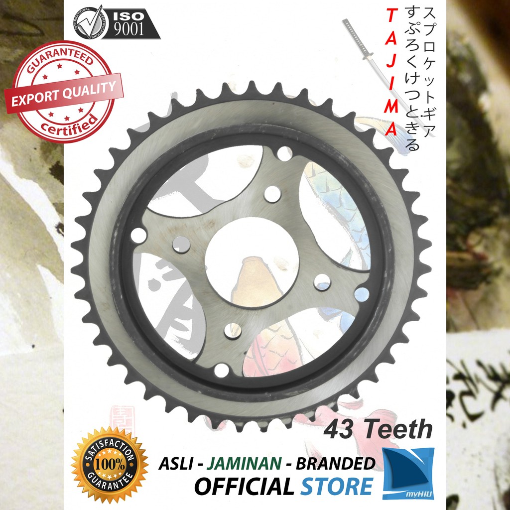 Gigi Tarik 40T ~ 47T HONDA Tiger Revo Gir Belakang - Rear Sprocket Gear TAJIMA