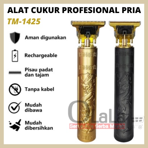 Alat Cukur Elektrik Profesional Hair Trimmer Detailer Cordless / Mesin Cukur Rambut Cas TM-1428 / TM-1425