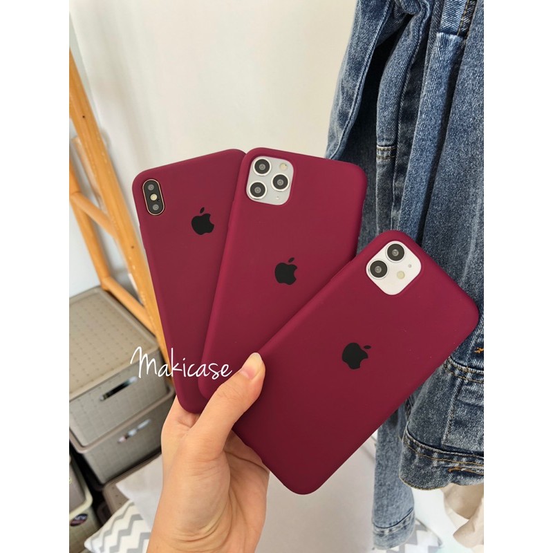 SILICONE FULLCOVER PLUM / Anti Dekil / Logo tidak luntur