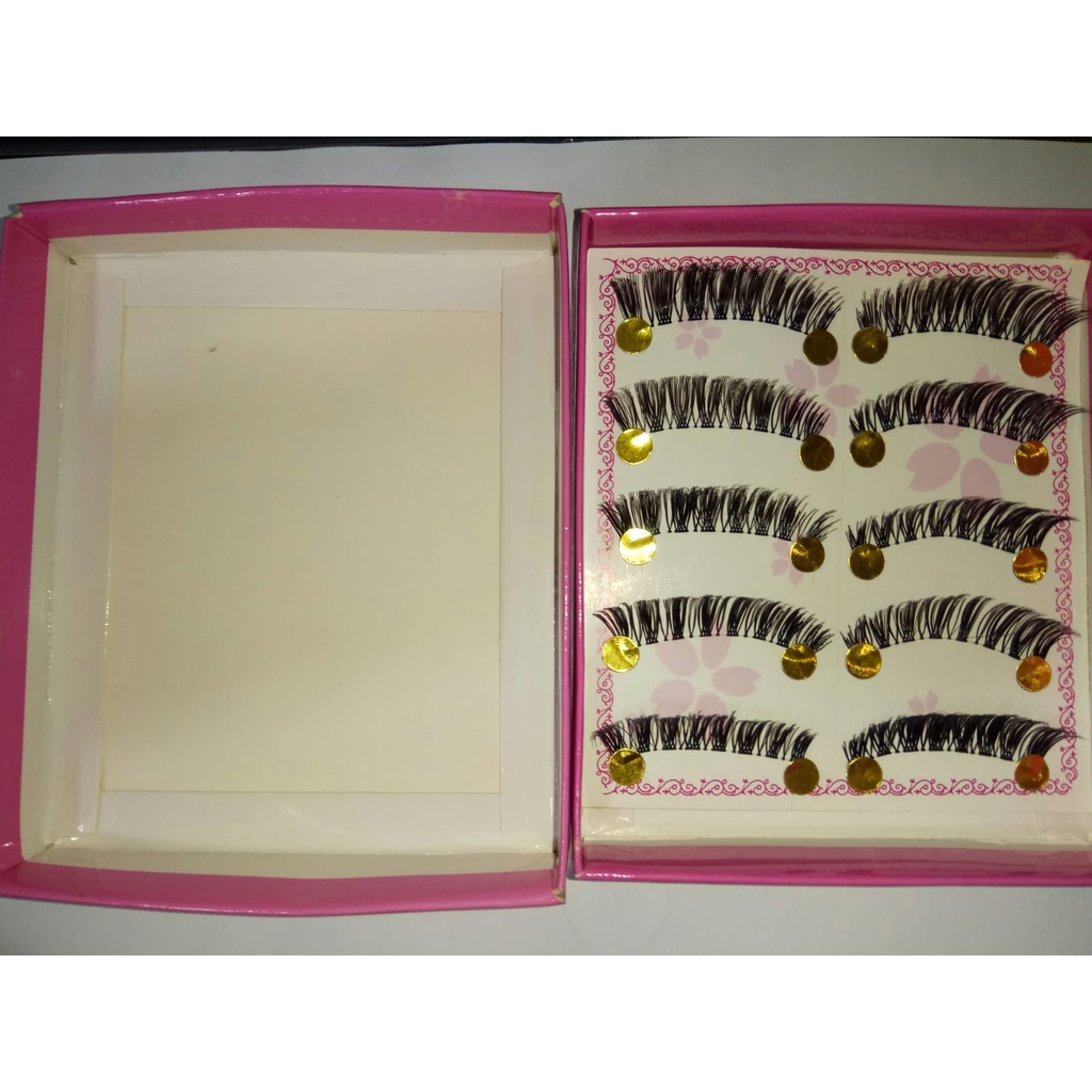 (BOW) Bulu Mata Palsu False Eyelashes Bawah Kotak Pink (W17,W16,W15,W09,505,W11,W05)