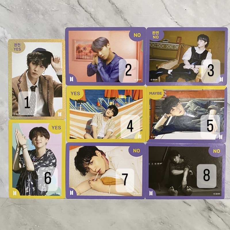 OFFICIAL SUGA yoongi BTS do you know me photocard pc butter persona dynamite be mots