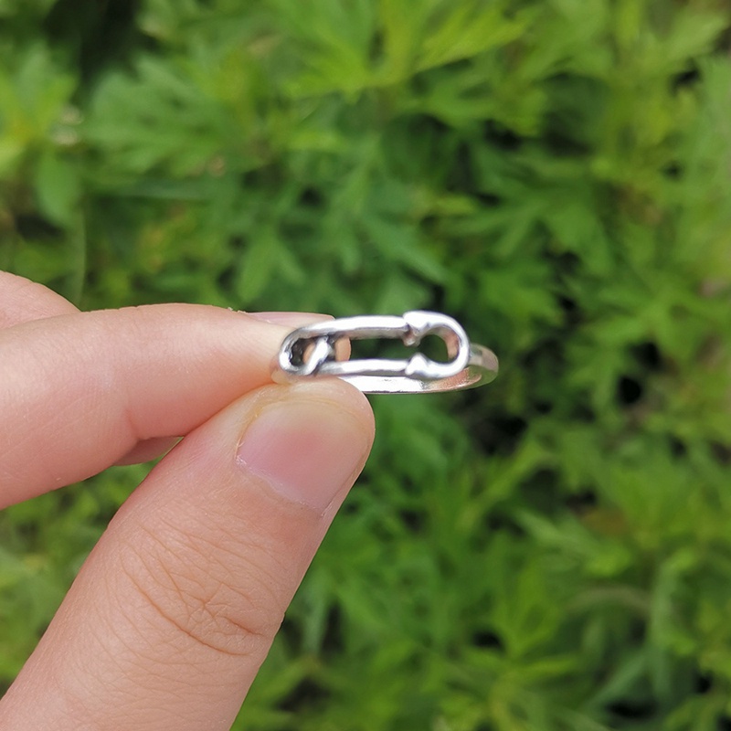 Fancyqube Cincin Desain Tengkorak Hati Bunga Malaikat Warna Silver Gaya Hip Hop Untuk Wanita