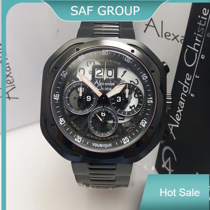 ALEXANDRE CHRISTIE AC 6468 PRIA FULL BLACK CHRONO SPORTY ORIGINAL by plp