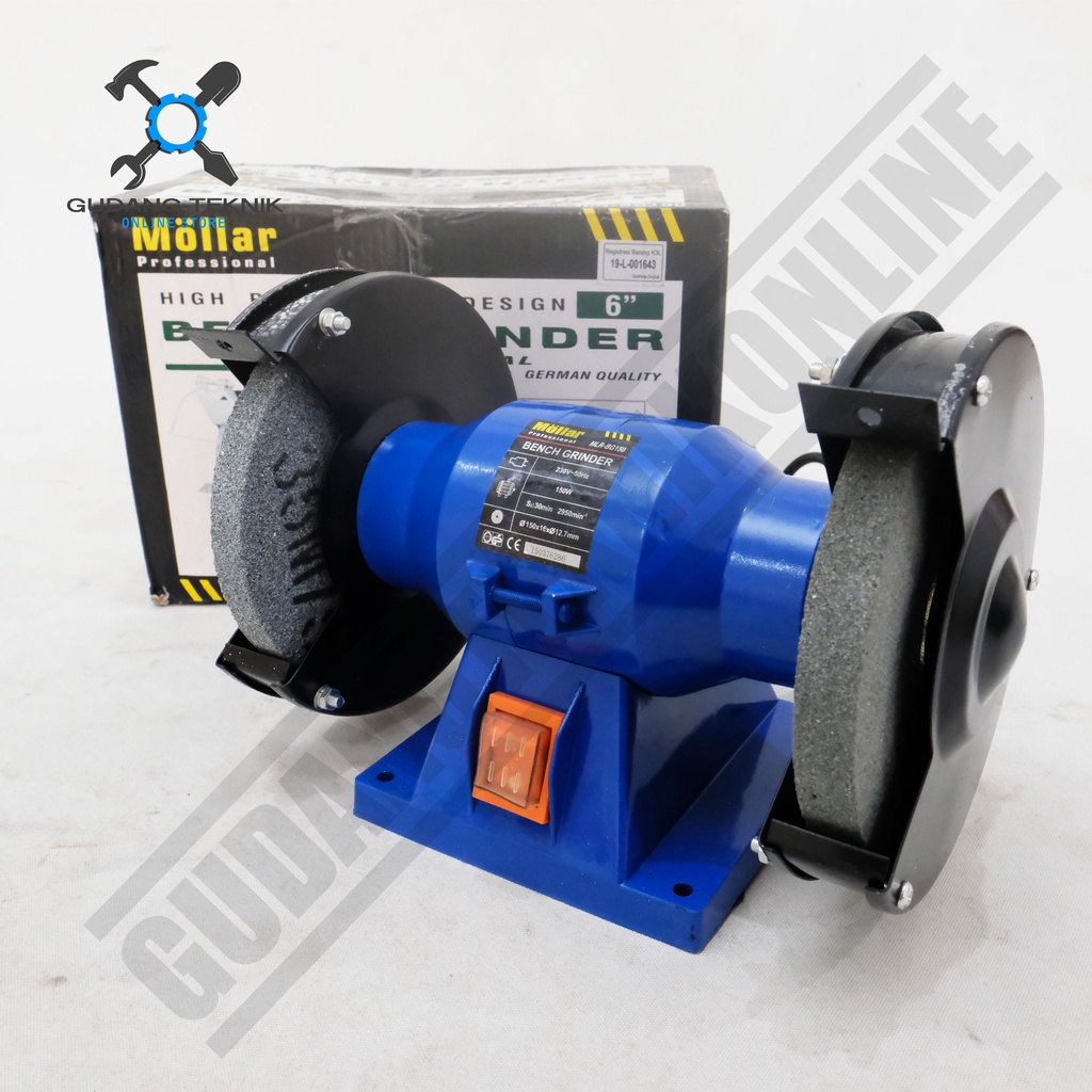 Mesin Gerinda Duduk MOLLAR 6&quot; BG150 150mm / Bench Grinder Mollar MLR BG005-150mm