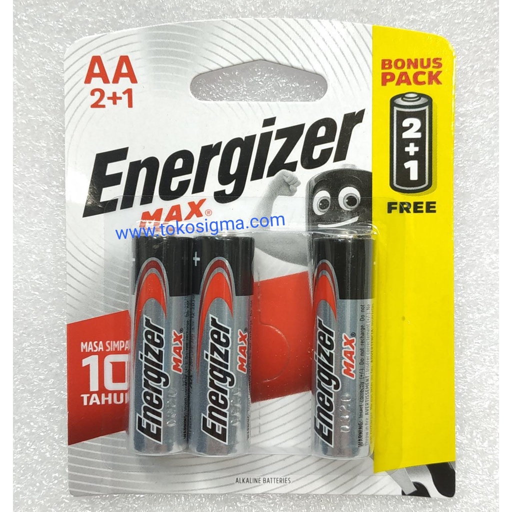 2 PCS ENERGIZER MAX POWER SEAL E91 BATERAI ALKALINE 1.5V AA LR6 ISI 3