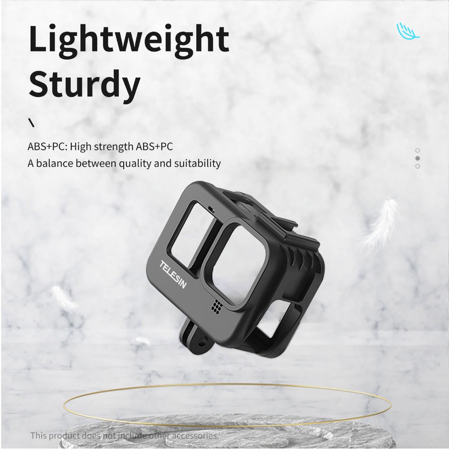 Telesin Frame Protective Case Mount Bracket For Gopro Hero 10 / 9 Black