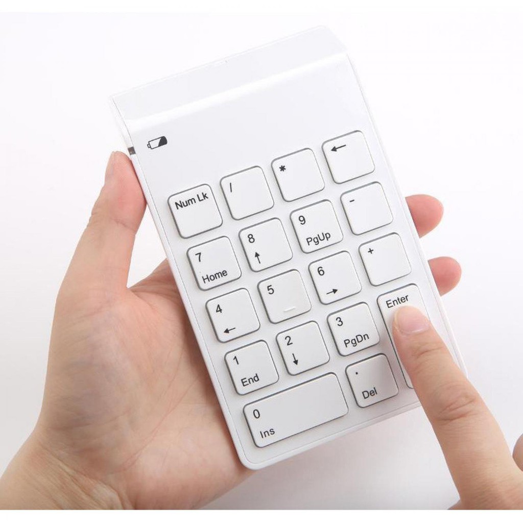 Numeric Keypad Wireless 2.4GHz 10m Keyboard Pad Mini Mudah Dibawa Keybord Empuk Nyaman Digunakan