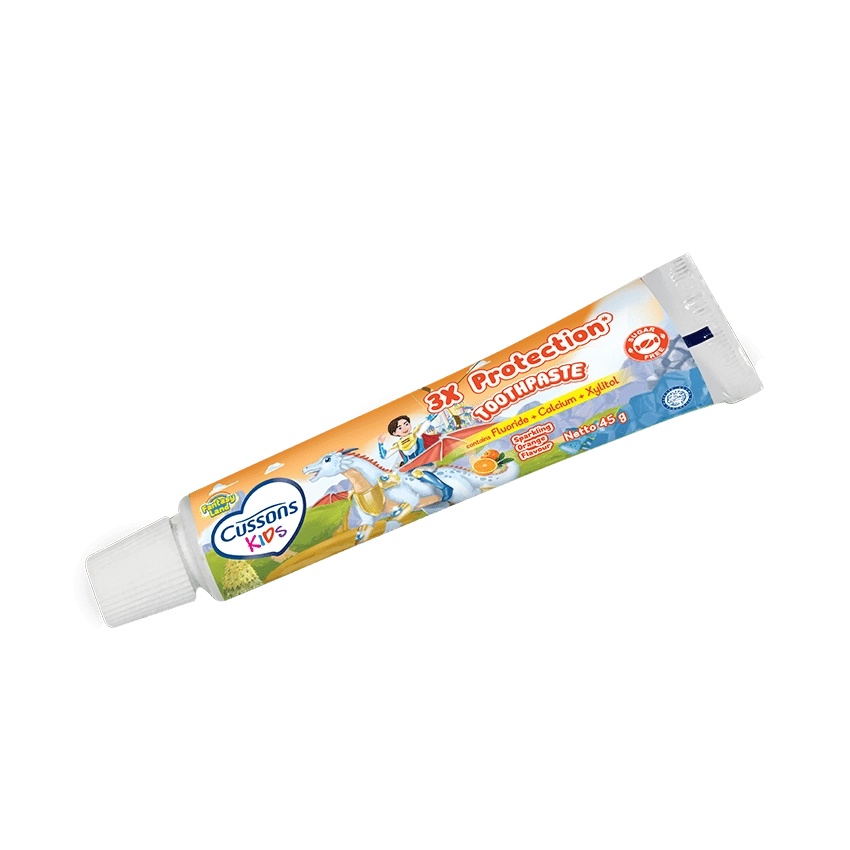 Cussons Kids Toothpaste Dragon Sparkling Orange Pasta Gigi Anak 45g