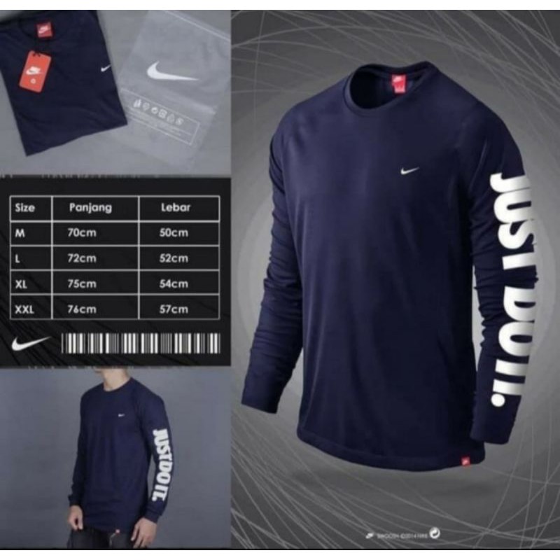 KAOS BAJU FASHION SPORT PRIA WANITA NIKE JUST DO IT COMBED 30S