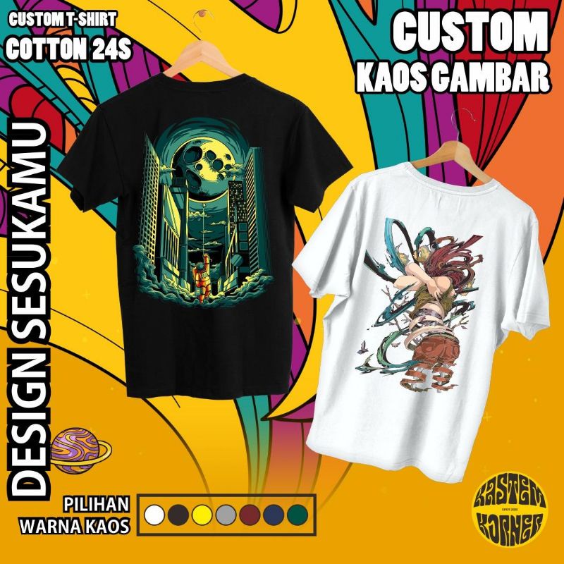 KAOS CUSTOM SATUAN DESIGN SUKA SUKA / KAOS KATA / SABLON DTF