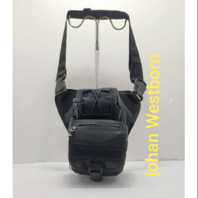 Tas selempang Pria outdoor Quiker Produk Black