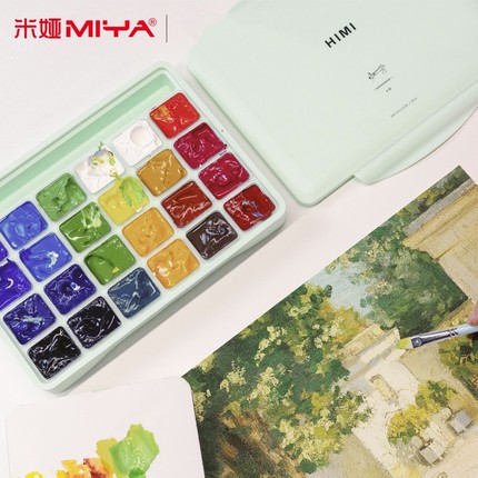 

mh Miya Himi Gouache 24 Warna 30ml Dengan Case Dan Palet