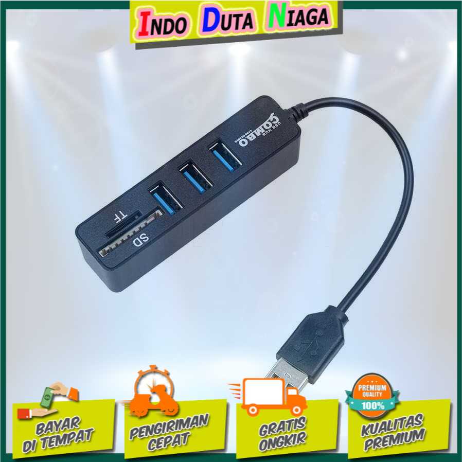 IDN TECH - Kebidu Portable USB Hub 3 Port with Card Reader - MUP256