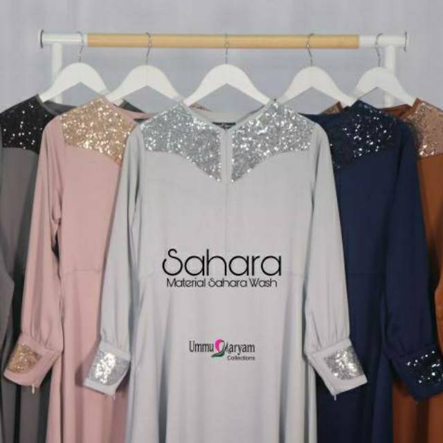 Gamis set syari mewah Glowing  Sahara by Ummu Maryam collection