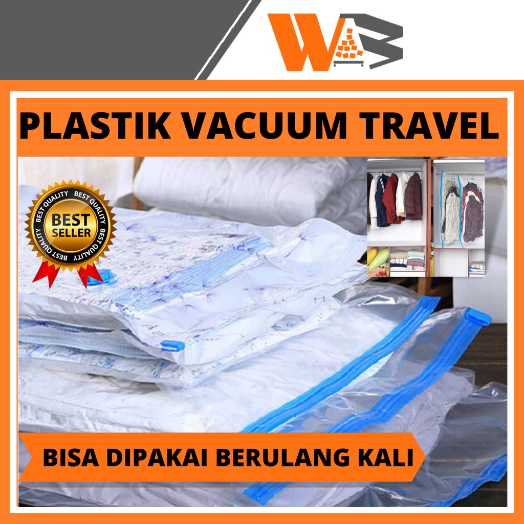 COD Plastik Vacum Baju Travel Travel Kantong Vakum Baju Pakaian Bedcover Selimut Vacuum Bag Serbaguna D31