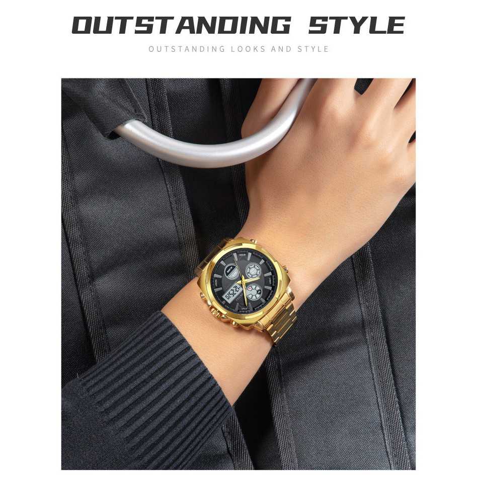 IDN - SKMEI Jam Tangan Pria Luxury Stainless Steel Wristwatch - 1673