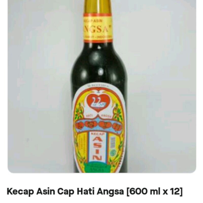 

KECAP ASIN CAP HATI ANGSA 600 ML (1 CRTN 12 PCS) *N*