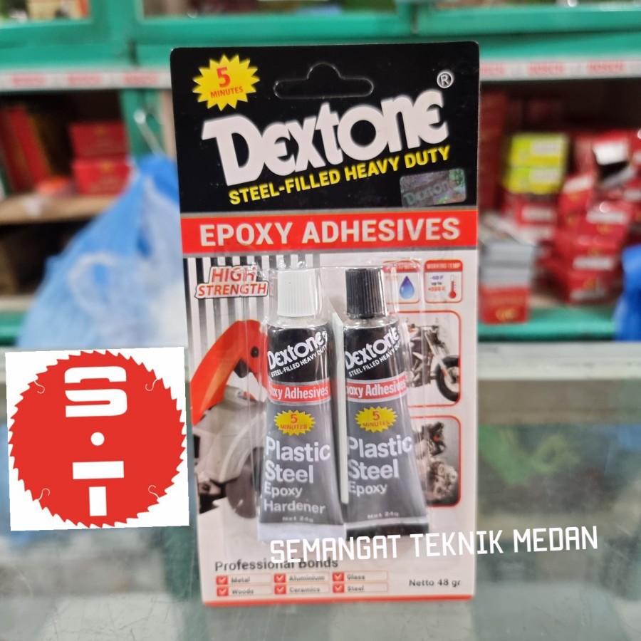 

LEM BESI DEXTONE CAMPUR 5 MENIT EPOXY ADHESIVES SERBAGUNA 48 gram