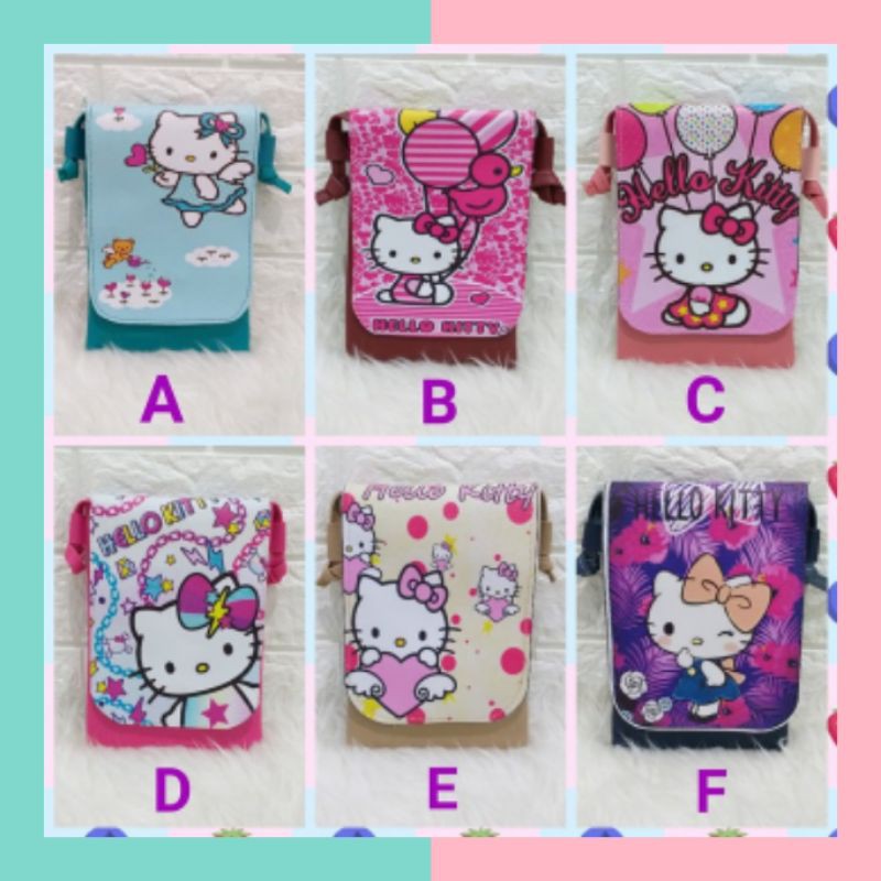 * EDISI HK * SLING PHONE HP HELLO KITTY SLING BAG TAS FASHION PRINTING