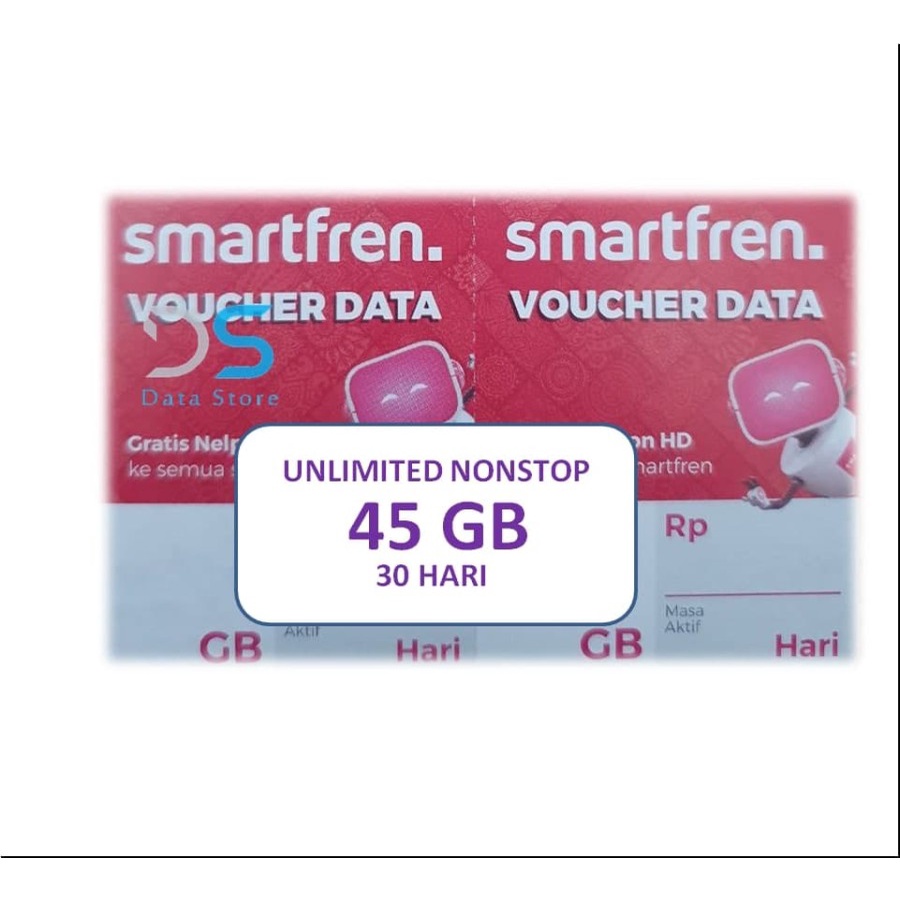 Voucher SmartFren NONSTOP UNLIMITED 45 GB