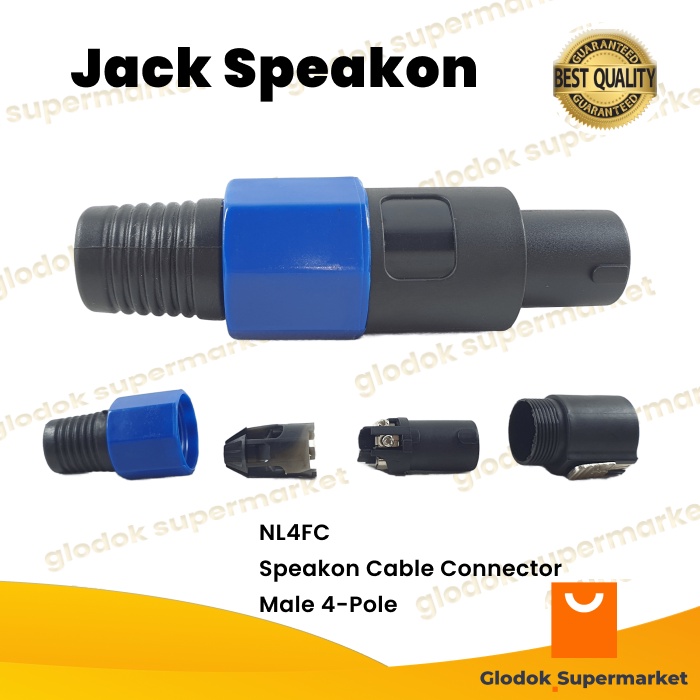 Jack Speakon Cable Connector NL4FC Jak Spikon Male