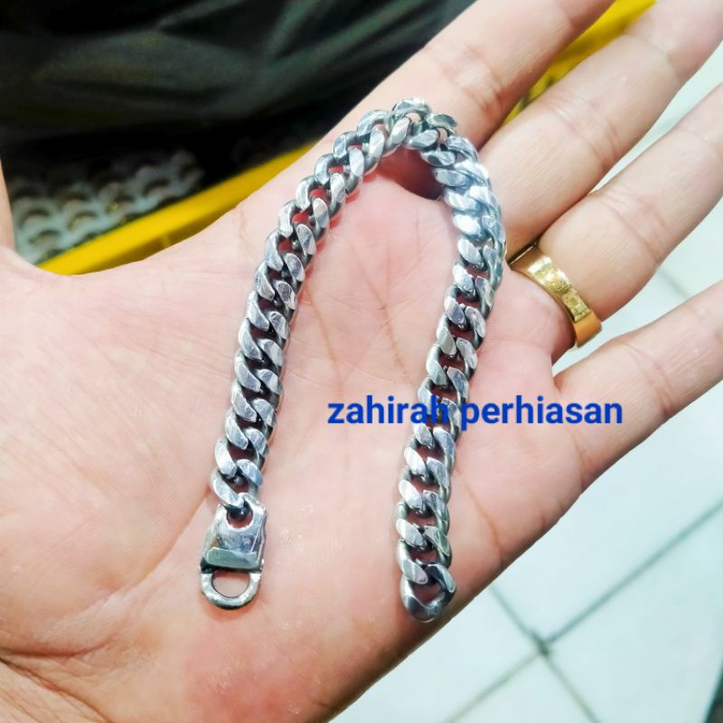 GELANG TANGAN PRIA RANTAI BAHAN BAJA ANTI LUNTUR