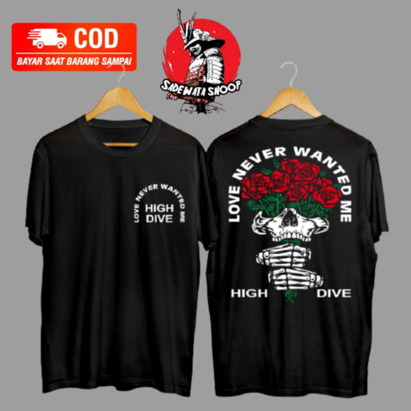 Kaos distro love mawar / baju pria / kaos cowok / baju oblong love mawar