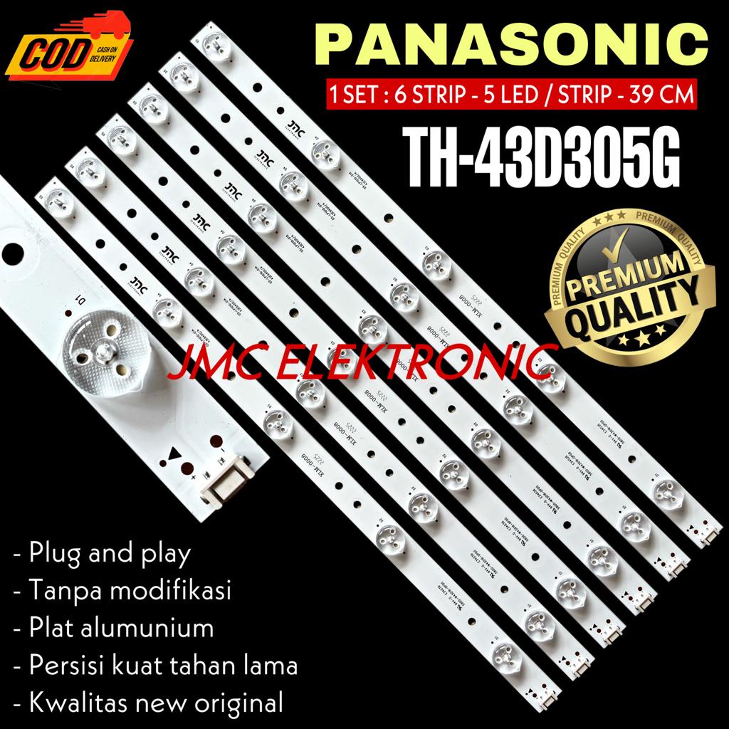 BACKLIGHT TV LED PANASONIC 43 INC TH43D305G TH-43D305G 43D305 LAMPU BL 43IN 5K 38 CM