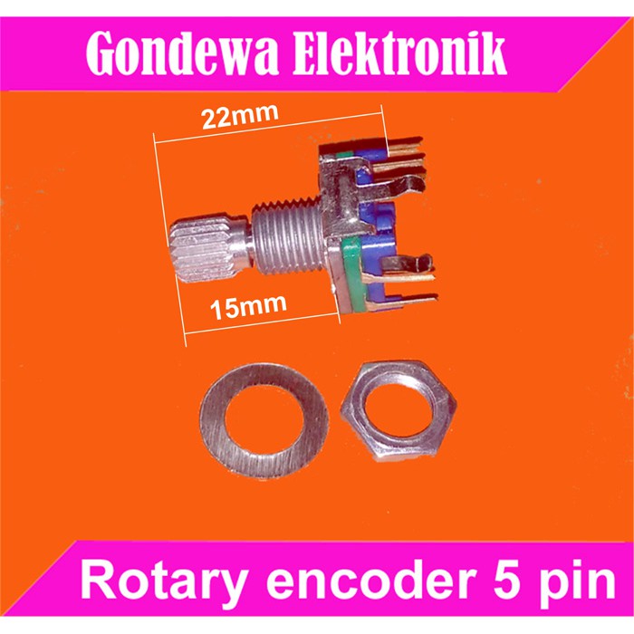 Rotary encoder 5 pin potensio digital 15mm EC11