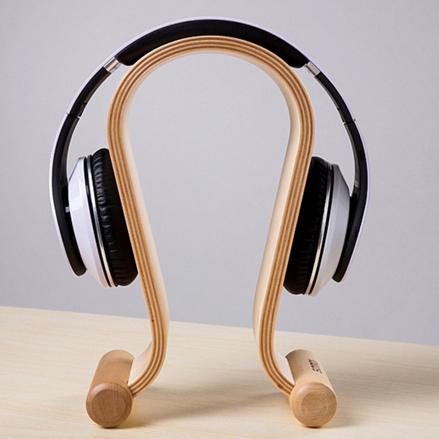 Samdi Wooden Headphone Display Stand Headphone Holder Headset Hanger