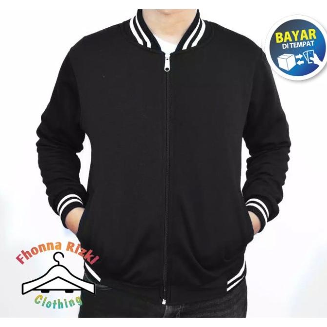 Distro Resleting Wanita Baseball Jaket Kaos Jaket Pria COD Keren Polos
