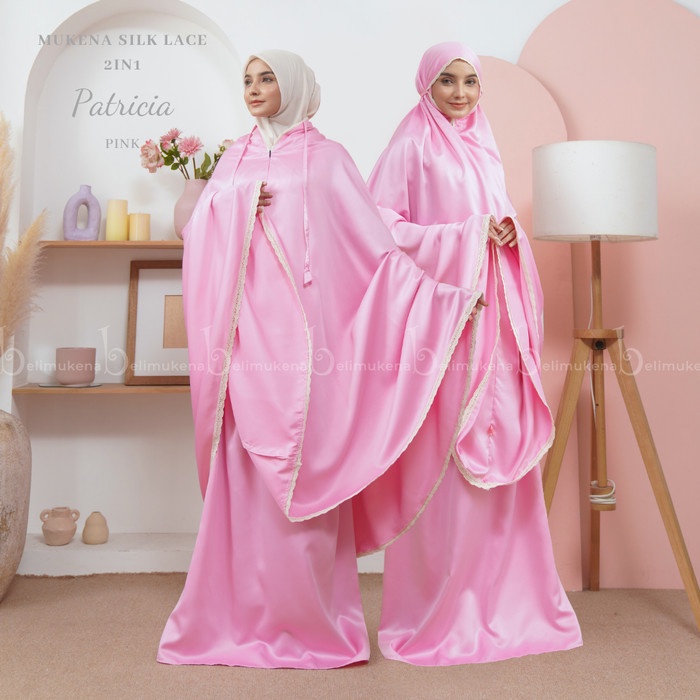 PROMO BISA COD MUKENA DEWASA Mukena Dewasa Silk Velvet Premium Patricia - Pink MURAH TERLARIS PREMIU